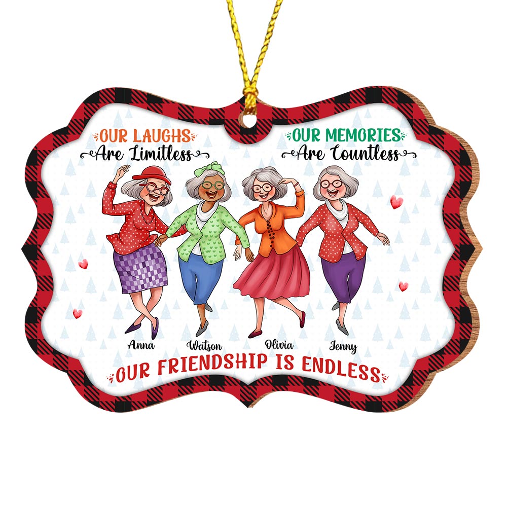 Personalized Christmas Gift For Friends Our Friendship Is Endless Benelux Ornament 29011 Primary Mockup