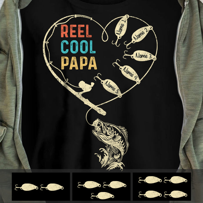 Personalized Reel Cool Fishing Dad Grandpa T Shirt AP194 65O47