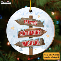 Personalized Couple Anniversary Street Sign Circle Ornament 29020 thumb 1