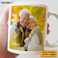 Personalized Gift For Couple Swirl Heart Upload Photo Gallery Mug 29021 thumb 1
