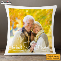 Personalized Gift For Couple Swirl Heart Upload Photo Gallery Pillow 29022 thumb 1