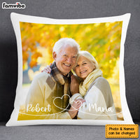 Personalized Gift For Couple Swirl Heart Upload Photo Gallery Pillow 29022 thumb 1