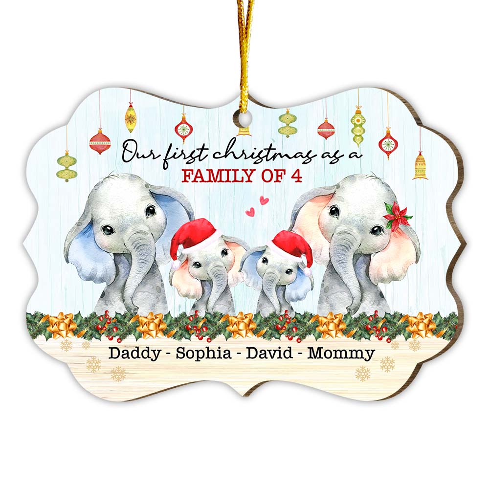 Personalized Gift For Family First Christmas As A Family Benelux Ornament 29025 Primary Mockup