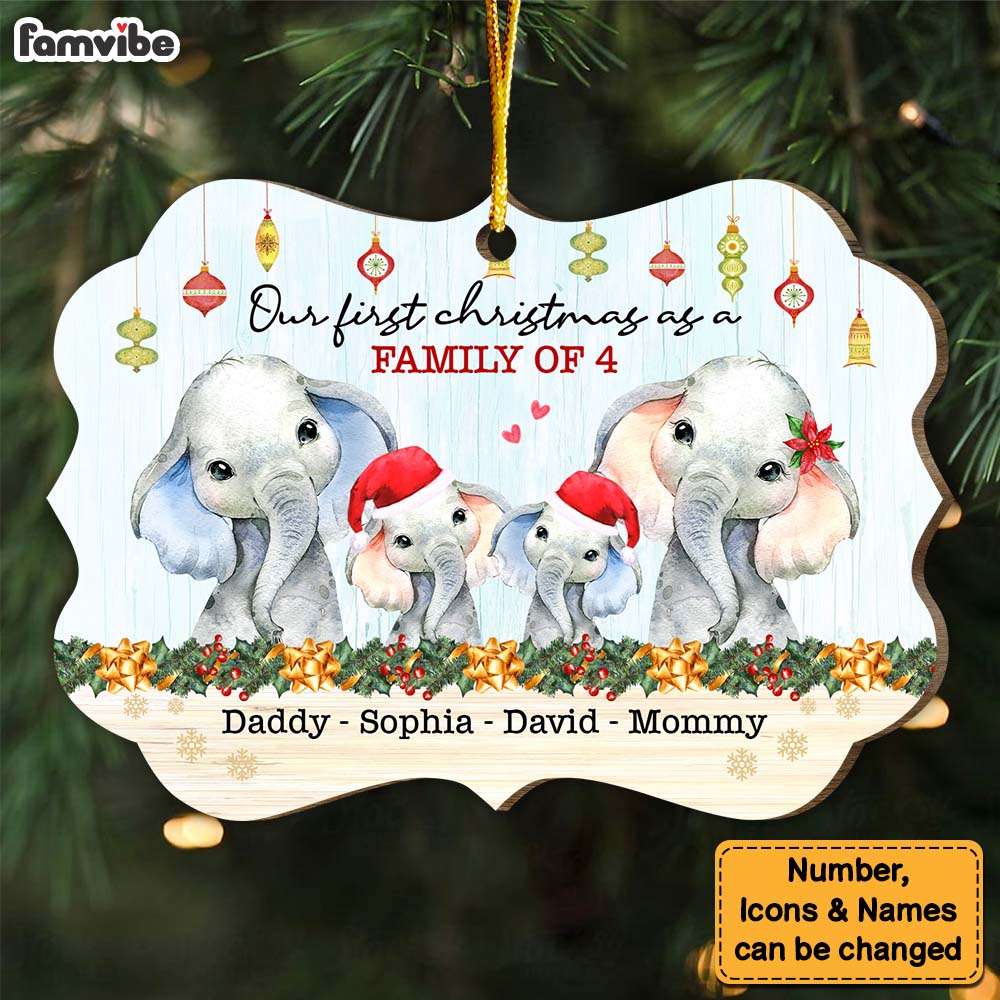 Personalized Gift For Family First Christmas As A Family Benelux Ornament 29025 Primary Mockup