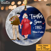 Personalized Christmas Couple Gift Constellation Map Together Since Circle Ornament 29028 thumb 1
