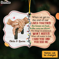 Personalized Christmas Gift For Old Couple The End Of Our Life Benelux Ornament 29029 thumb 1