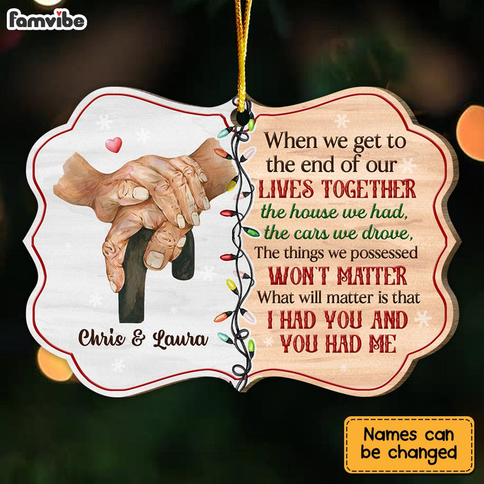 Personalized Christmas Gift For Old Couple The End Of Our Life Benelux Ornament 29029 1