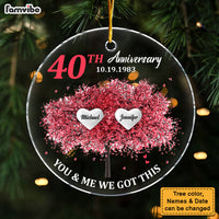 Personalized 40th Anniversary Tree Of Life Circle Ornament 29033 thumb 1