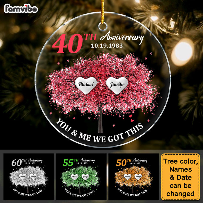 Personalized 40th Anniversary Tree Of Life Circle Ornament 29033 1