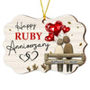 Personalized Happy Ruby Anniversary Couple Benelux Ornament 29034 1