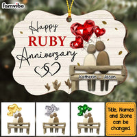 Personalized Happy Ruby Anniversary Couple Benelux Ornament 29034 thumb 1