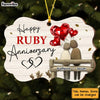 Personalized Happy Ruby Anniversary Couple Benelux Ornament 29034 1