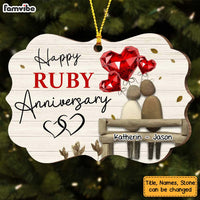 Personalized Happy Ruby Anniversary Couple Benelux Ornament 29034 thumb 1