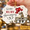 Personalized Happy Ruby Anniversary Couple Benelux Ornament 29034 1