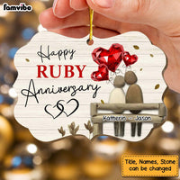 Personalized Happy Ruby Anniversary Couple Benelux Ornament 29034 thumb 1