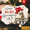 Personalized Happy Ruby Anniversary Couple Benelux Ornament 29034 1