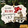 Personalized Happy Ruby Anniversary Couple Benelux Ornament 29034 1