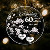 Personalized 60th Anniversary Gift For Couple Family Tree Circle Ornament 29037 1