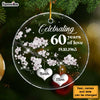 Personalized 60th Anniversary Gift For Couple Family Tree Circle Ornament 29037 1
