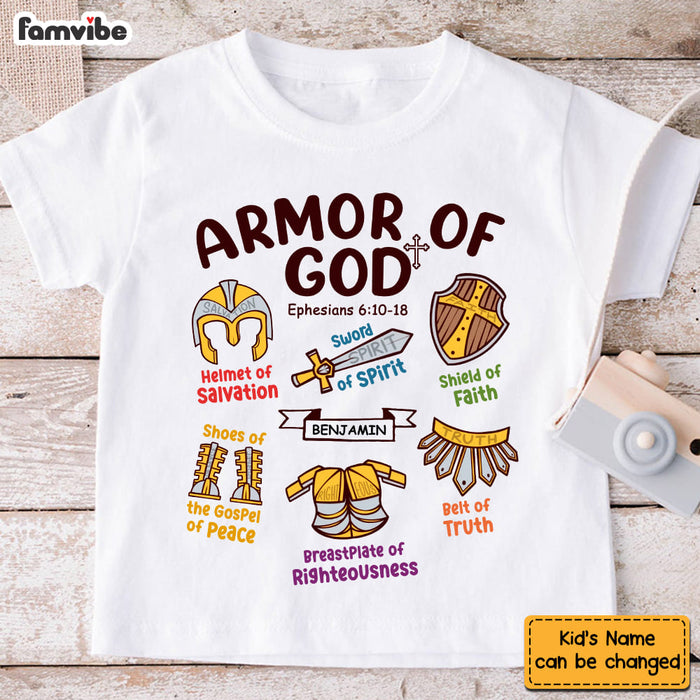 Personalized Gift For Grandson Armor Of God Kid T Shirt 29038 1