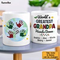 Personalized World Greatest Grandpa Hands Down Mug 29039 thumb 1