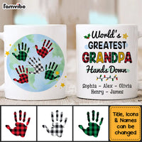 Personalized World Greatest Grandpa Hands Down Mug 29039 thumb 1