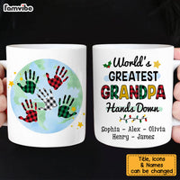 Personalized World Greatest Grandpa Hands Down Mug 29039 thumb 1