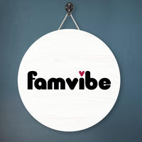 Personalized Famvibe Round Wood Sign 29043 thumb 1