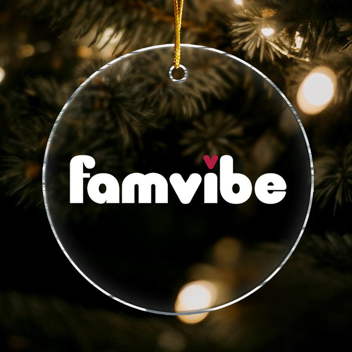 Personalized Famvibe Acrylic Circle Ornament 29050 1