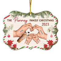 Personalized Family Hands Family Christmas Benelux Ornament 29052 thumb 1