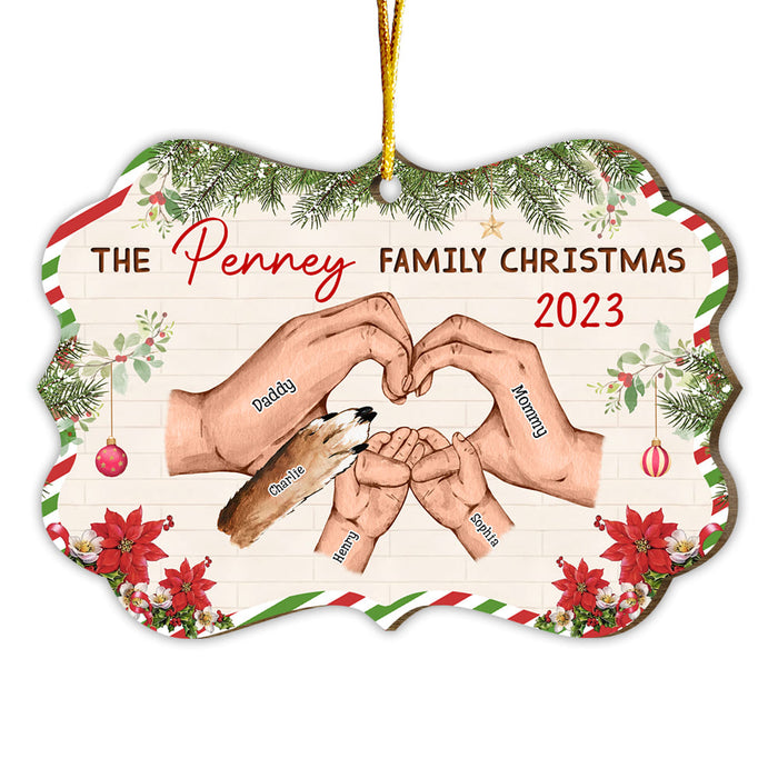 Personalized Family Hands Family Christmas Benelux Ornament 29052 1