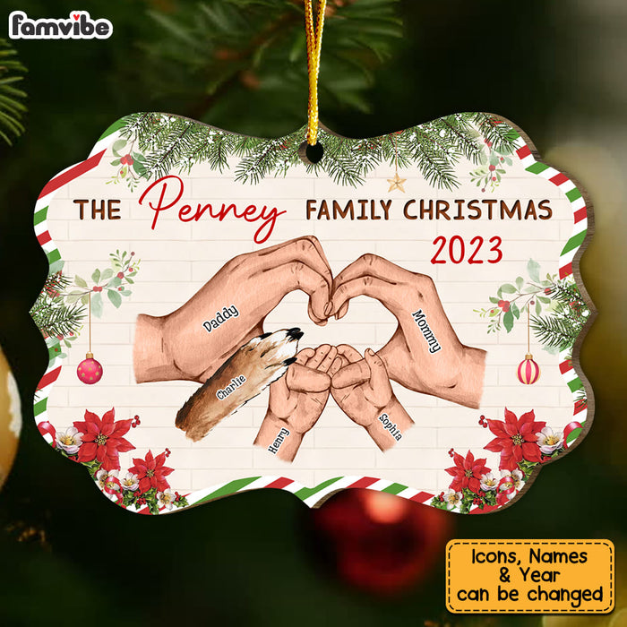 Personalized Family Hands Family Christmas Benelux Ornament 29052 1
