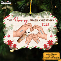 Personalized Family Hands Family Christmas Benelux Ornament 29052 thumb 1