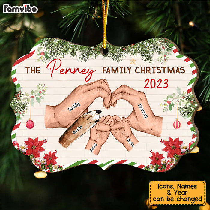 Personalized Family Hands Family Christmas Benelux Ornament 29052 1