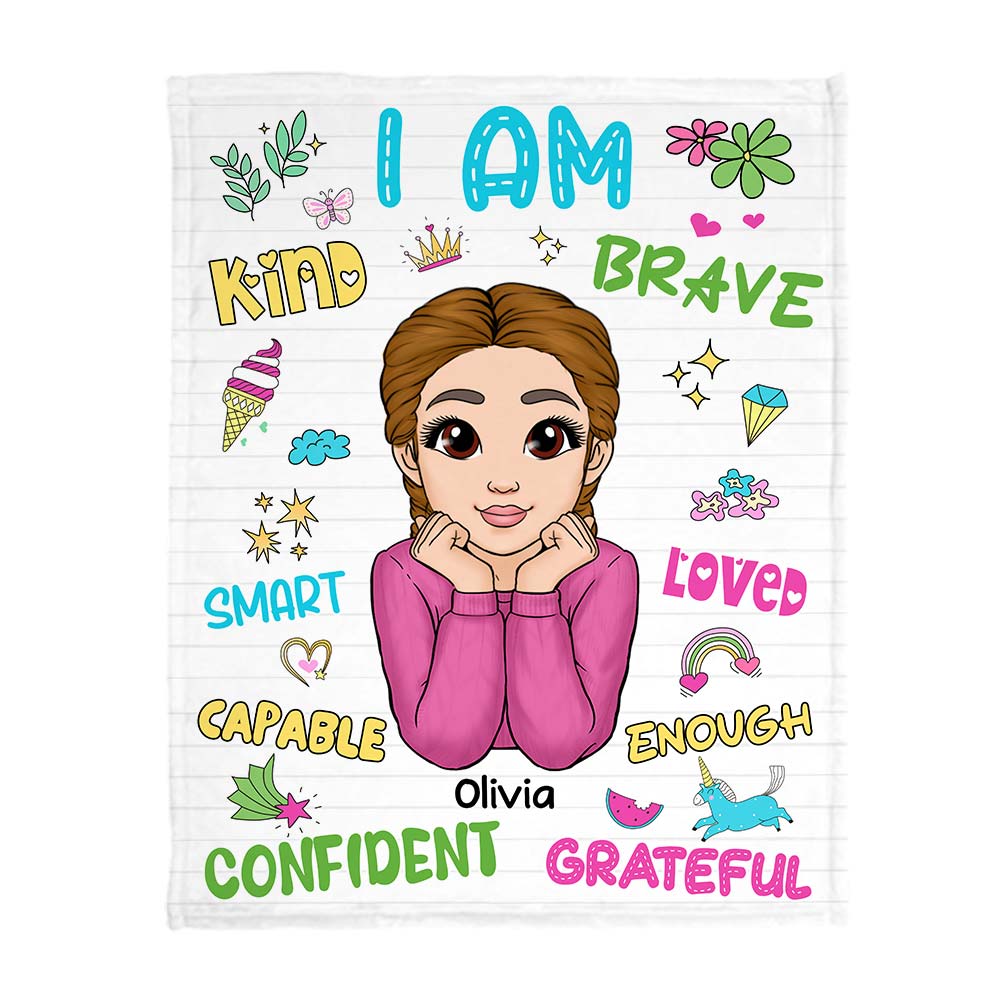 Personalized Gift For Granddaughter I Am Kind Blanket 29053 Primary Mockup