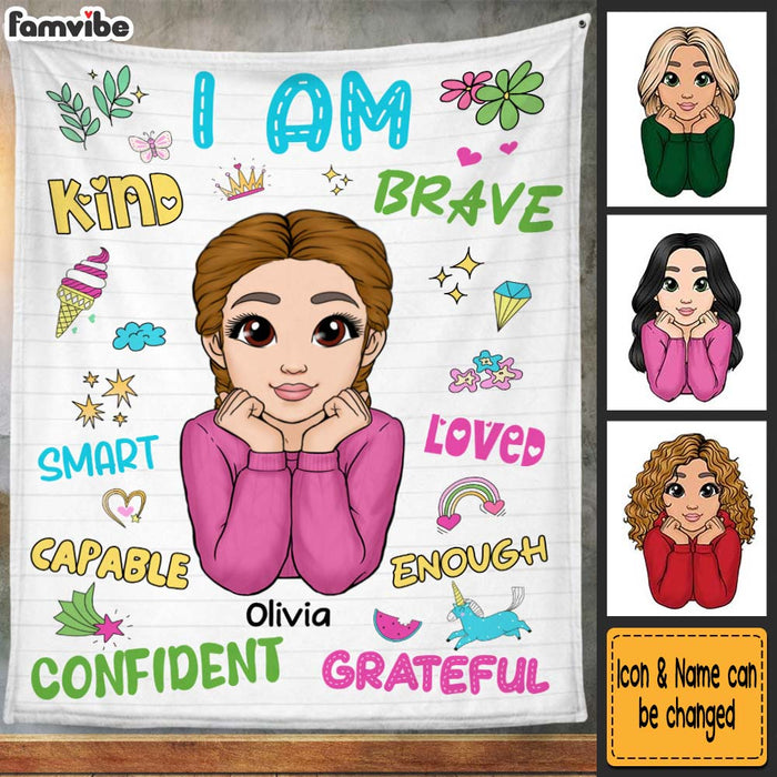 Personalized Gift For Granddaughter I Am Kind Blanket 29053 1