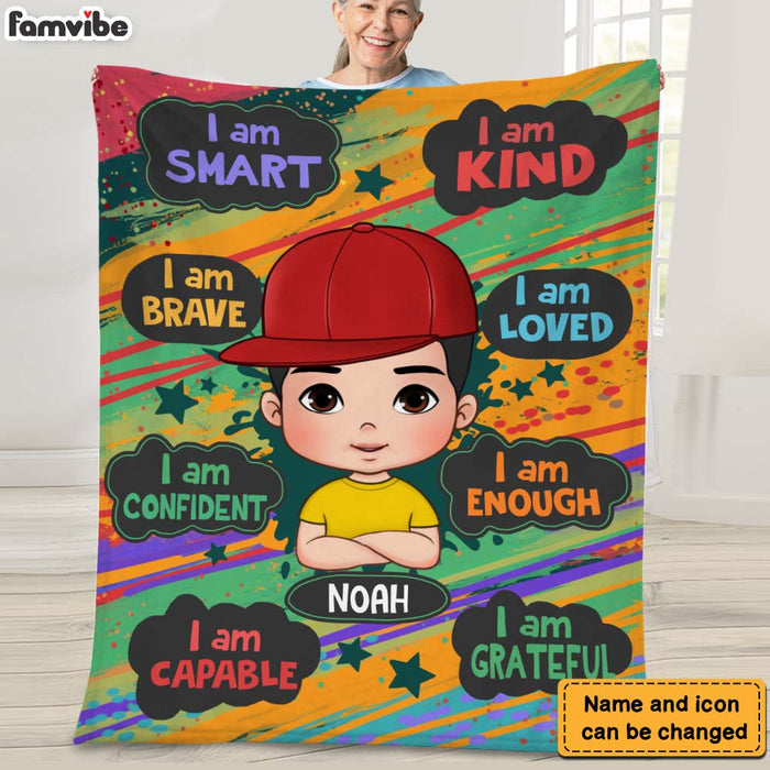 Personalized Gift For Grandson I Am Kind Blanket 29054 1