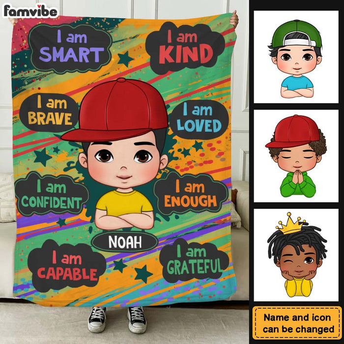 Personalized Gift For Grandson I Am Kind Blanket 29054 1