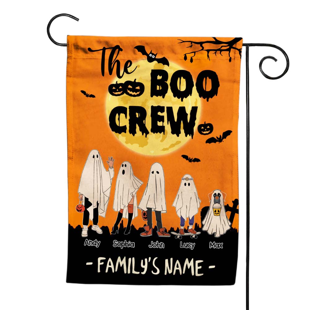 Personalized Halloween Gift For Family The Boo Crew Flag 29056 Primary Mockup