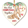 Personalized First Christmas Together For Single Parent Heart Ornament 29057 1