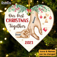 Personalized First Christmas Together For Single Parent Heart Ornament 29057 thumb 1