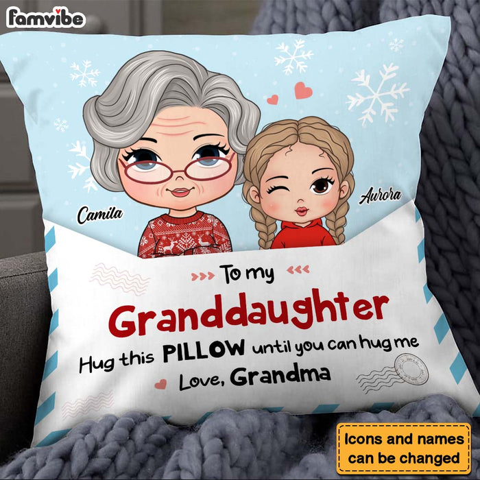 Personalized Hug This Pillow Until You Can Hug Me Granddaughter 29058 1