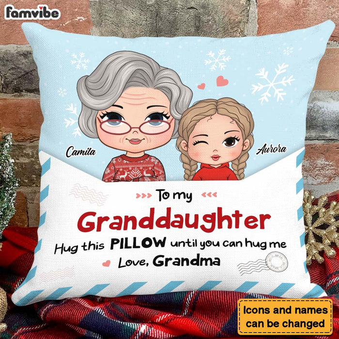 Personalized Hug This Pillow Until You Can Hug Me Granddaughter 29058 1