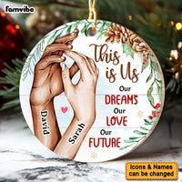 Personalized Christmas Gift For Couple This Is Us Love Hands Circle Ornament 29059 thumb 1