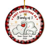 Personalized Baby First Christmas Puzzle Elephant Circle Ornament 29061 1