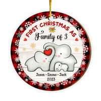 Personalized Baby First Christmas Puzzle Elephant Circle Ornament 29061 thumb 1