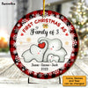 Personalized Baby First Christmas Puzzle Elephant Circle Ornament 29061 1