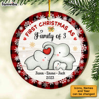 Personalized Baby First Christmas Puzzle Elephant Circle Ornament 29061 thumb 1