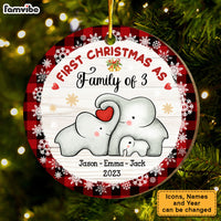 Personalized Baby First Christmas Puzzle Elephant Circle Ornament 29061 thumb 1