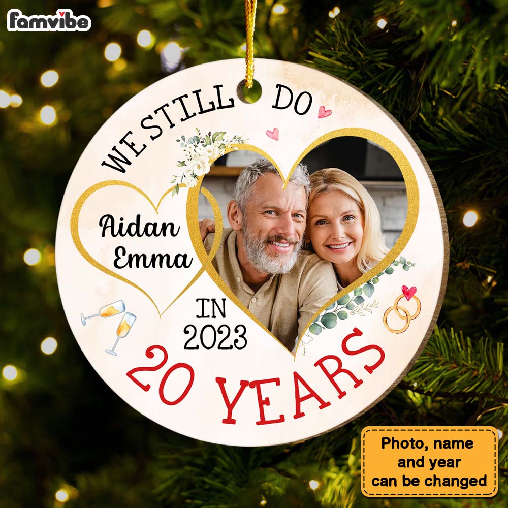 Personalized 20th Anniversary Gift For Couple We Still Do Circle Ornament 29063 Primary Mockup